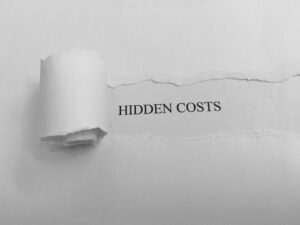 Wrapper showing hidden costs when torn